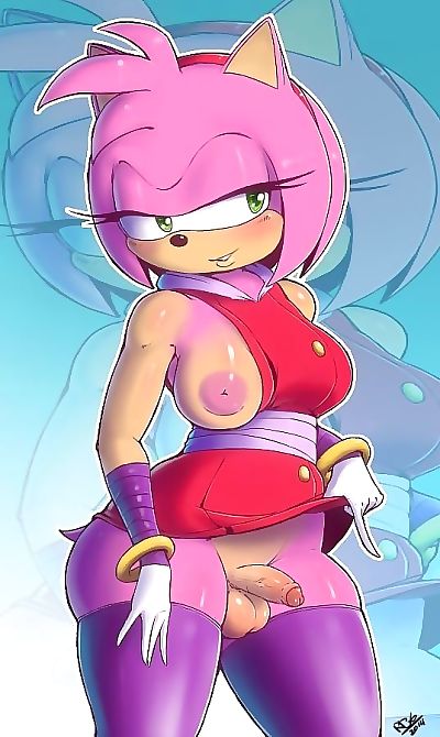 Amy rose from sonic as futa..