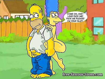 Famous toons homer and marge..