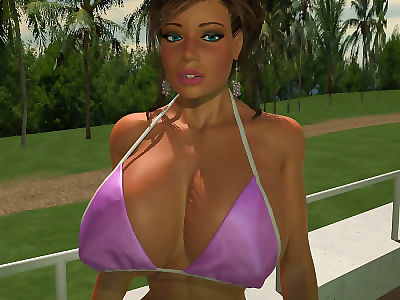 Two 3d toon hotties with..